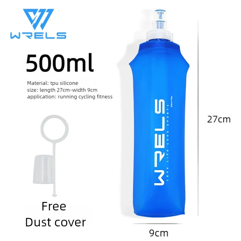 Cycling Sports Water Bottle Leak Proof Durable Soft Flask High Flow BPA Free Portable TPU Folding Water Cup Outdoor Running