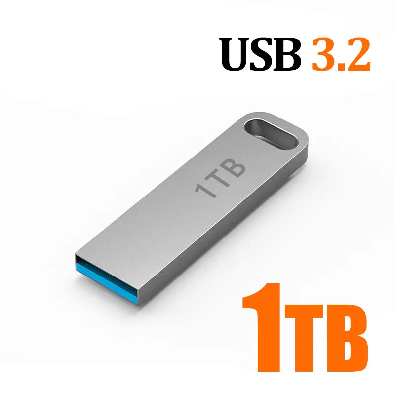 2TB Flash Drive USB 3.2 Super High Speed Transfer Metal Mini U-Disk Pen Drive Type C Memory Waterproof Disk SSD U-Drive ﻿