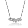 Bubble Letter Necklaces Custom 3D Bubble Letters Balloon Name Necklaces for Women Girls 18K Gold Name Personalized Jewelry Gift