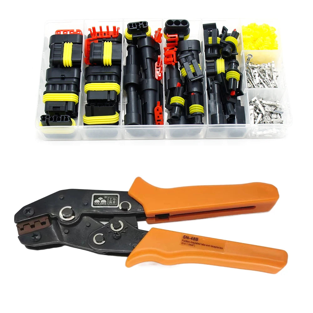 Waterproof Connectors Kit Automotive Wire Quick Connector Electrical In Car Wiring Auto Seal Socket 1 2 3 4 5 6 Pin Plug Kit Way