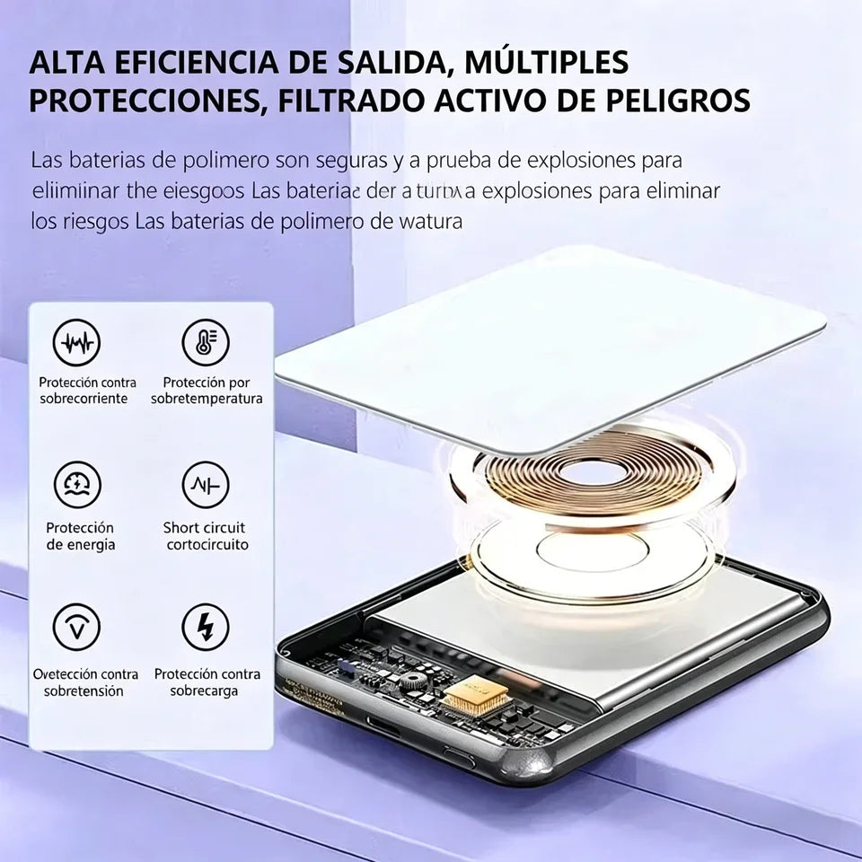 50000mAh Wireless Magnetic Power Bank Charger Fast Charging Portable Charger External Spare Battery For Apple iPhone Android