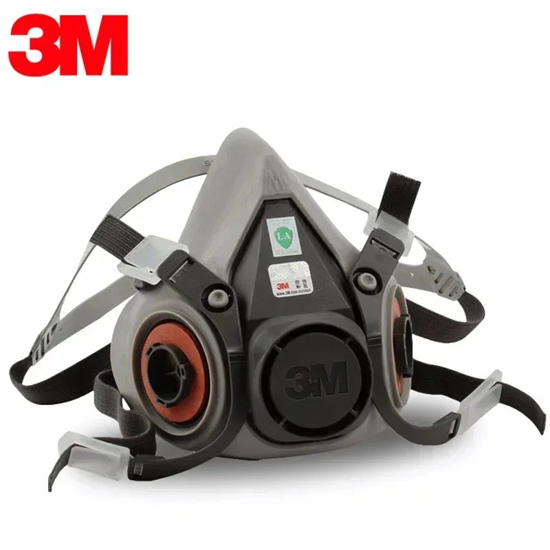 3M 6200 Gas Mask for Spray Paint Decoration Chemical Dust Mask Body Protect Toxic Steam Filter Respirator Reusable Half Mask