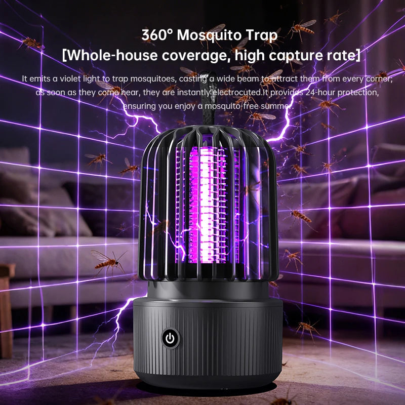 Xiaomi Mosquito Killer Lamp Blue UV Light Attract Electric Shock 2-in-1 Bug Zapper 1200mAh Rechargeable For Patio Travel New