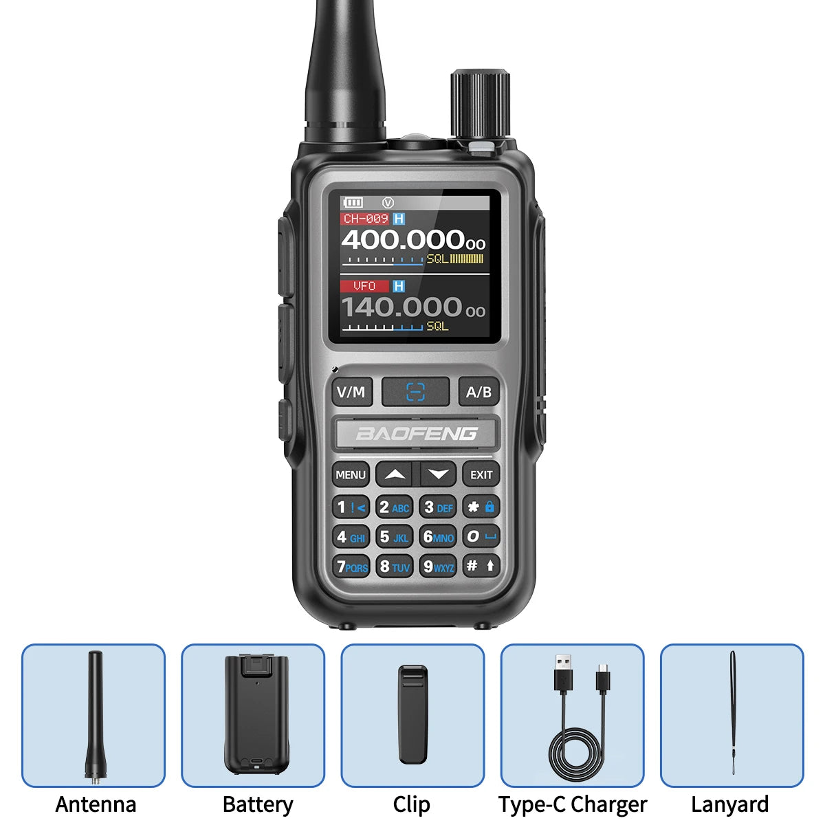 BAOFENG UV-5R Mini Walkie Talkie Multi Band Bluetooth Programming Wireless Copy Frequency 999CH AM FM Long Range Two Way Radio