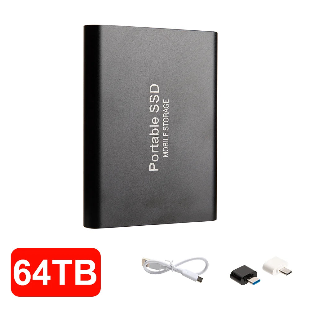 12TB External SSD Portable USB C Solid State Drive Ultra Thin Powerful Performance Game File Storage