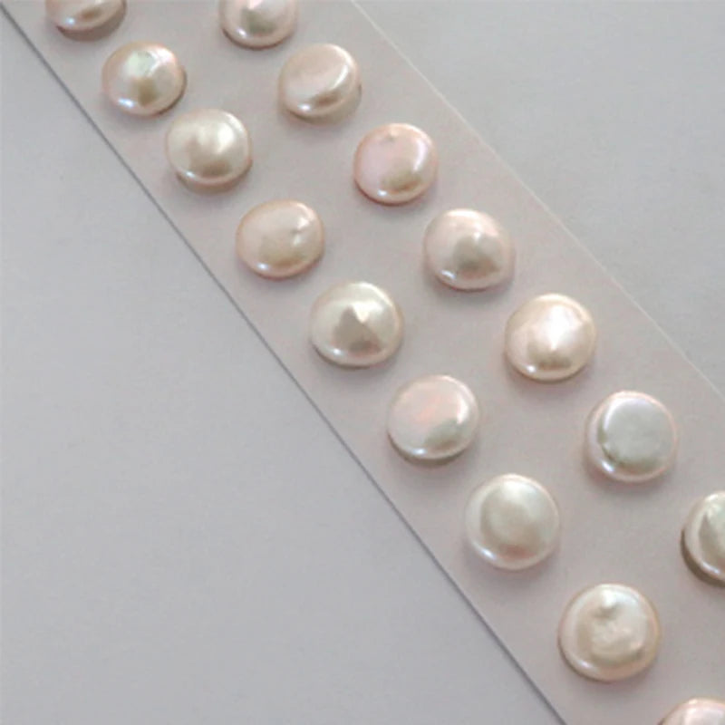 Women Big Baroque Button Pearl Earrings Freshwater Cultured Biwa Coin Pearls 925 Sterling Silver Mounts Stud Earrings Jewelry