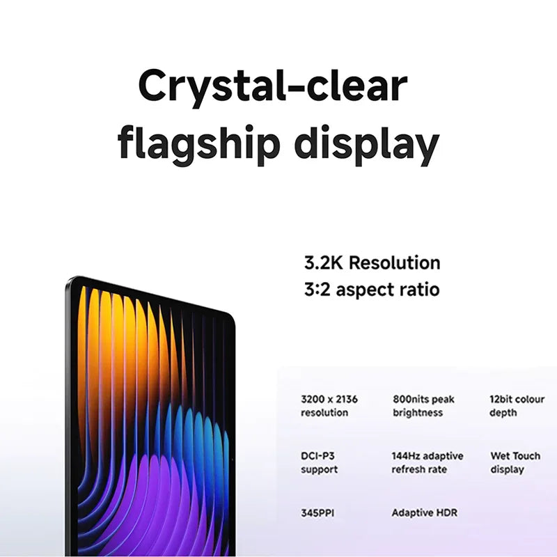 Xiaomi Pad 7 11.2" 3.2K 144Hz Display Snapdragon 7 Gen3 8850mAh 13MP+8MP camera IPv6 support Dolby Atmos Tablet PC Xiaomi Tablet