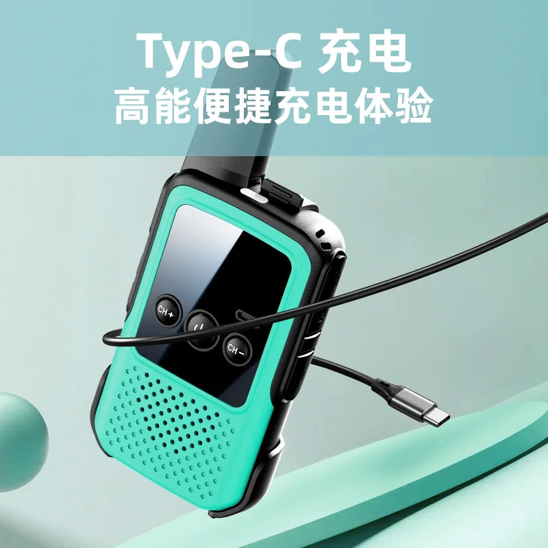 BTONERA BT300 MiniWalkie Talkie  Two-way Radio 2 PCS Kids Walkie-talkie PMR/FRS Communication Radio Portable for Camping Toys