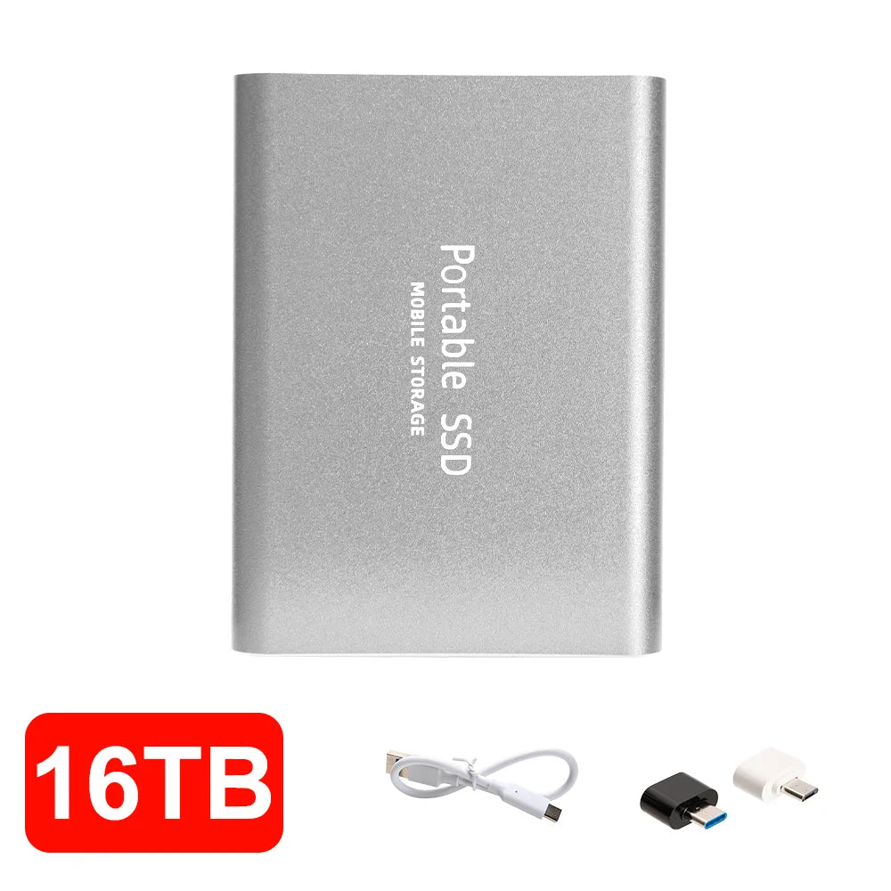 12TB External SSD Portable USB C Solid State Drive Ultra Thin Powerful Performance Game File Storage