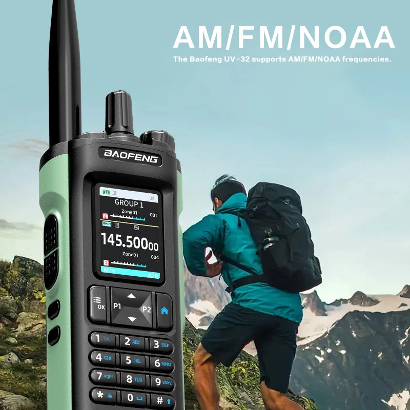 New BAOFENG DM32 Walkie Talkie DMR GPS 10W   Programming Multi Band Wireless Copy Frequency Type-C UV32 Ham 2 Way Ra