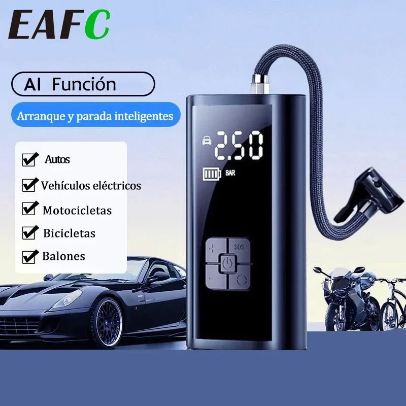 150PSI Wireless Car Air Compressor Smart Tire Inflator Portable Electric Pump for Motorcycle/Bicycle/Balls Type-C Fast Charging