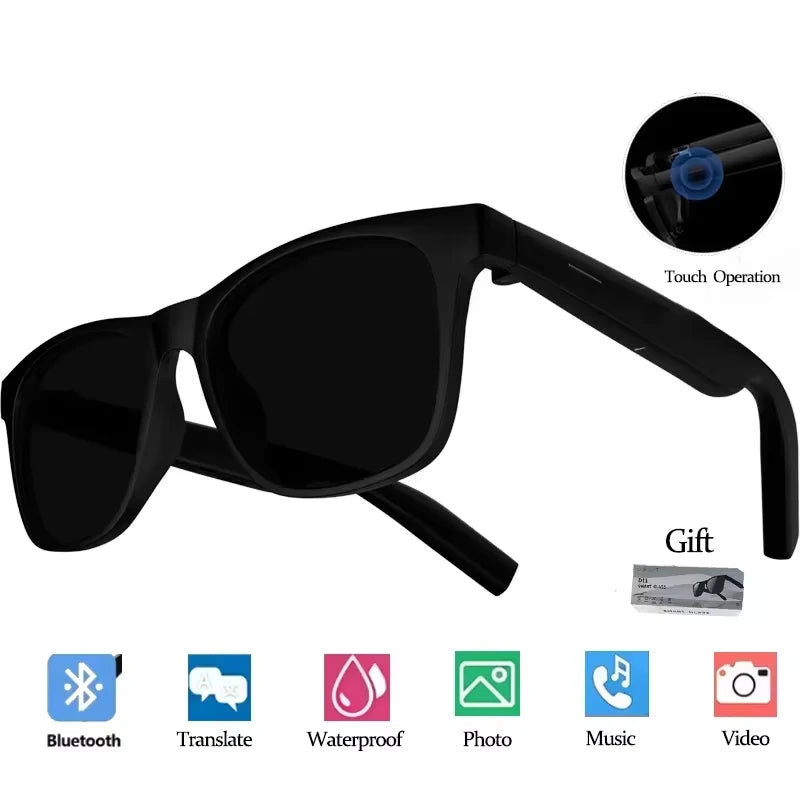 Lenovo Smart AI 8K Camera Sunglasses Multifunctional Bluetooth Call Music Player Translate Voice Assistant Photochromic Glasses