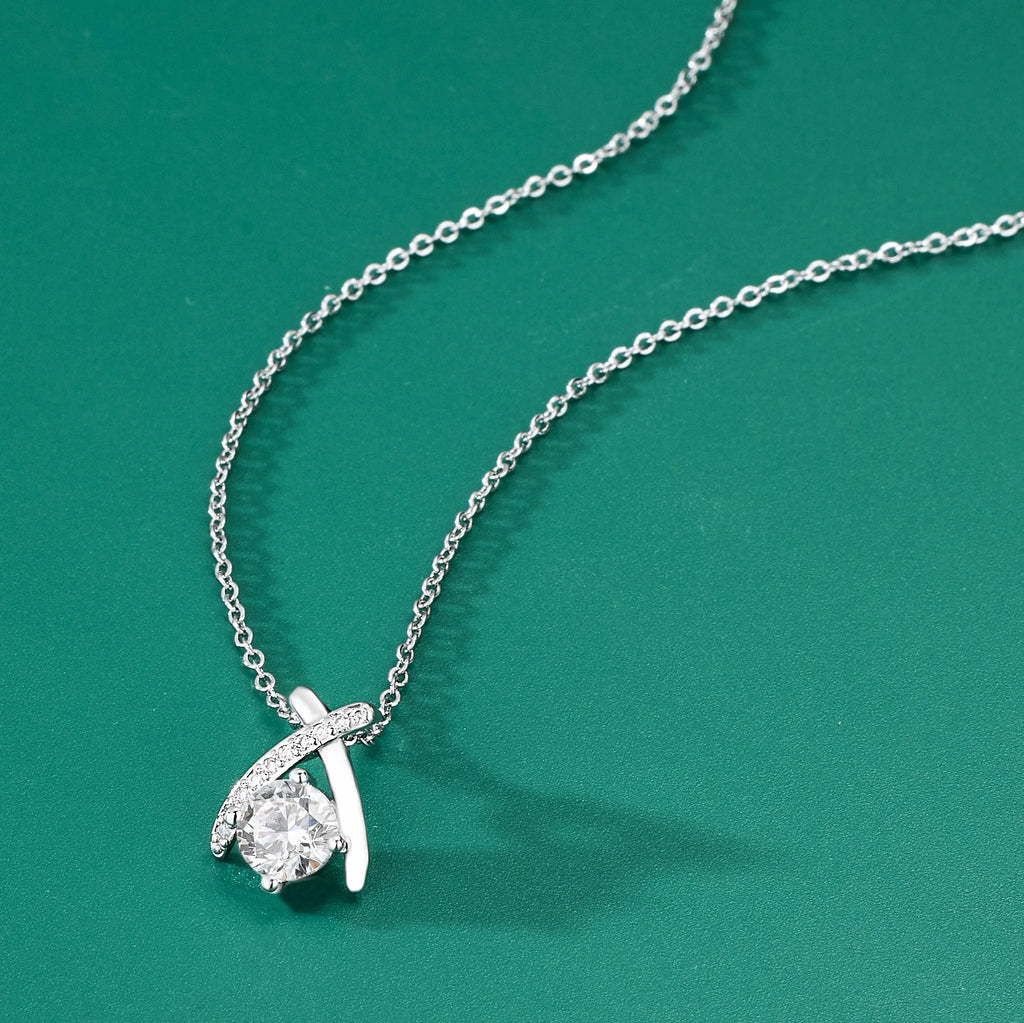 New 925 Silver Necklace Pendant Shining Zircon For Women Sterling-Silver Classics Fashion Wedding Engagement Jewelry Party Gift