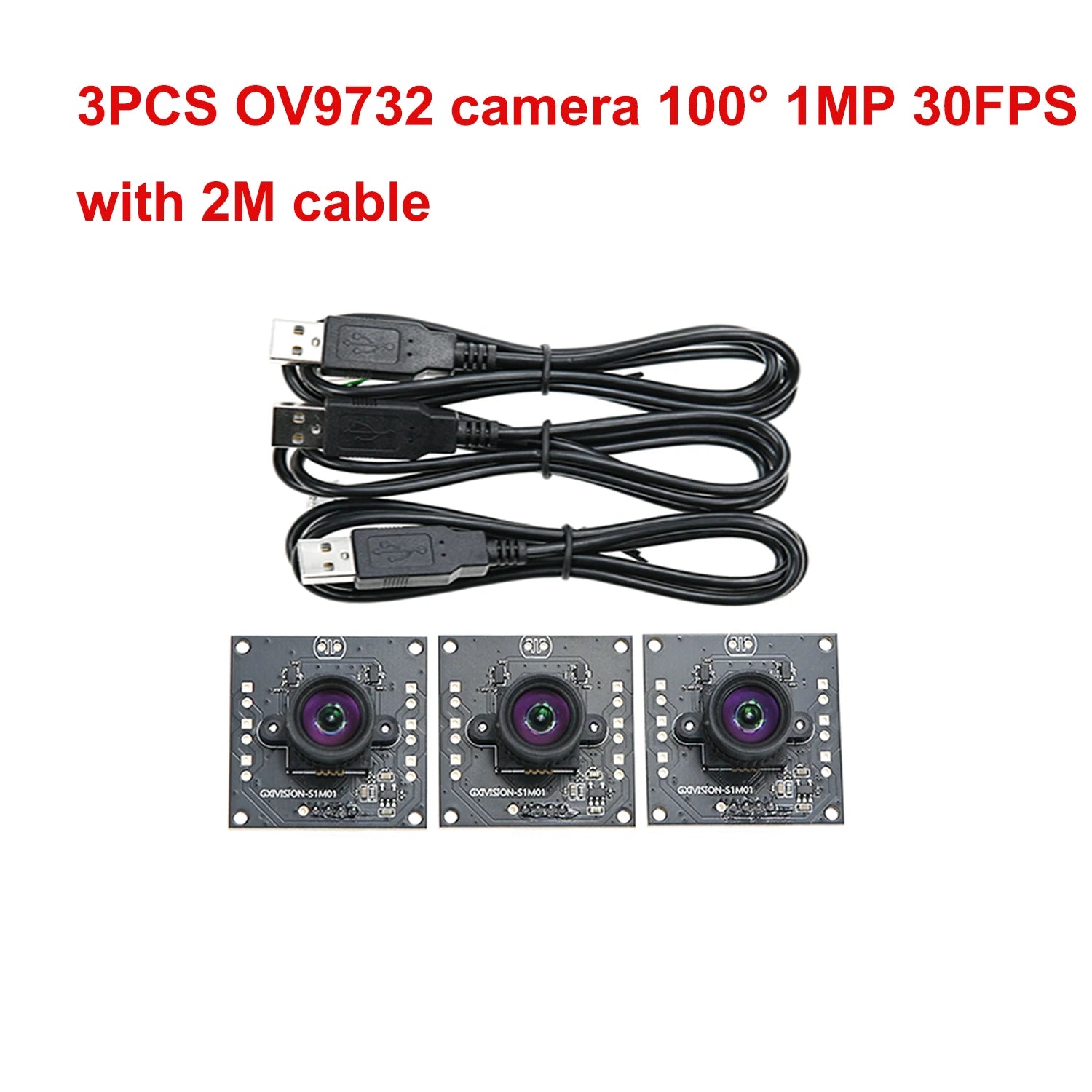 GXIVISION USB Camera Module IMX179 /OV2735/OV9732/OV2710 100 Degree 30fps 2M Cbale No Distortion,Compatible For Autodarts.io