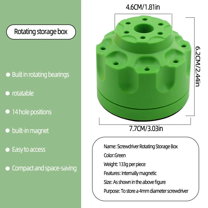 360 ° Rotating Multi functional Maintenance Tool Storage Rack with Multi hole Slot Classification Storage Box Belt with Magnet