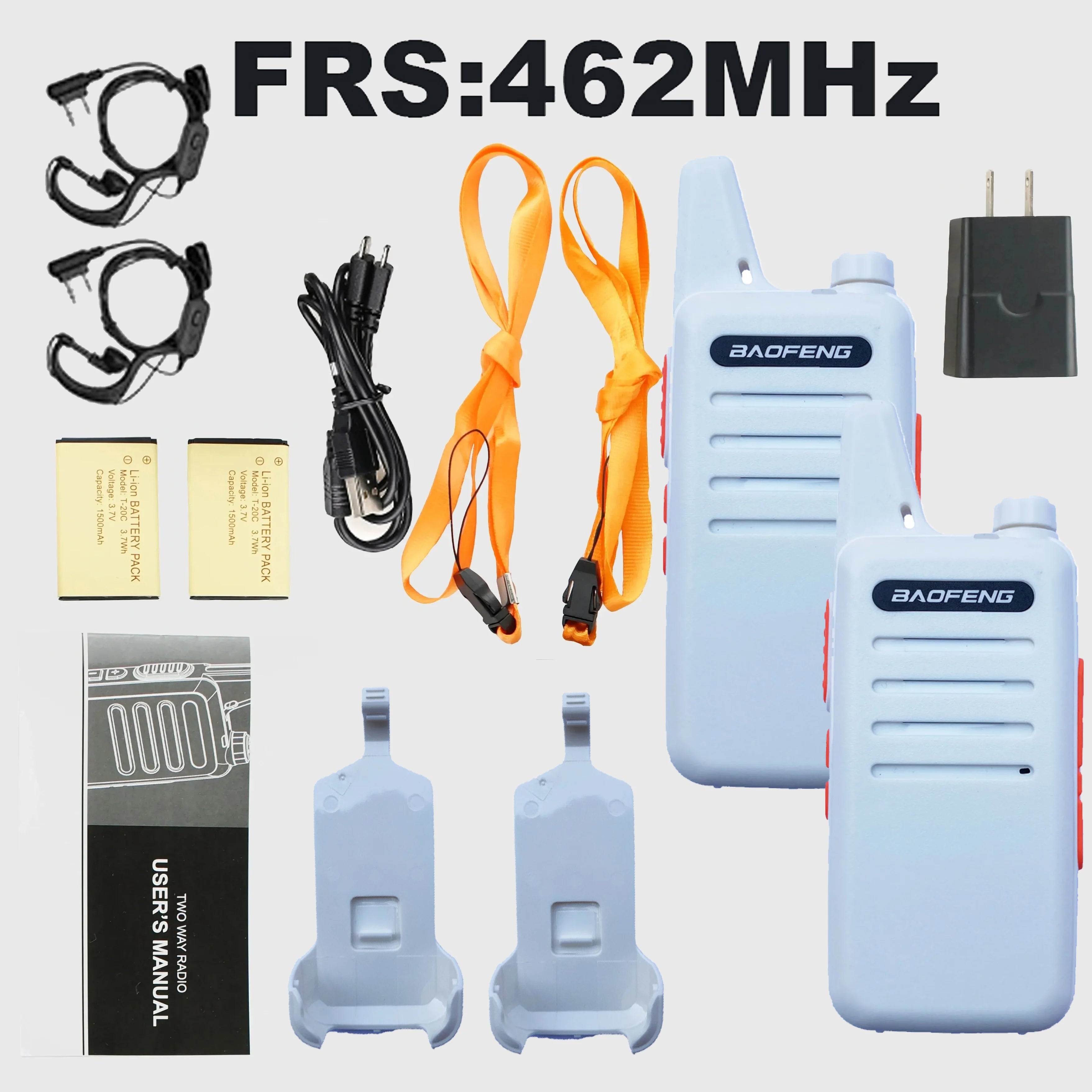 2pcs Baofeng VT-C2 FRS/PMR Hiking Mini Two Way Radio 2 Watt Walkie Talkie for Christmas Gift
