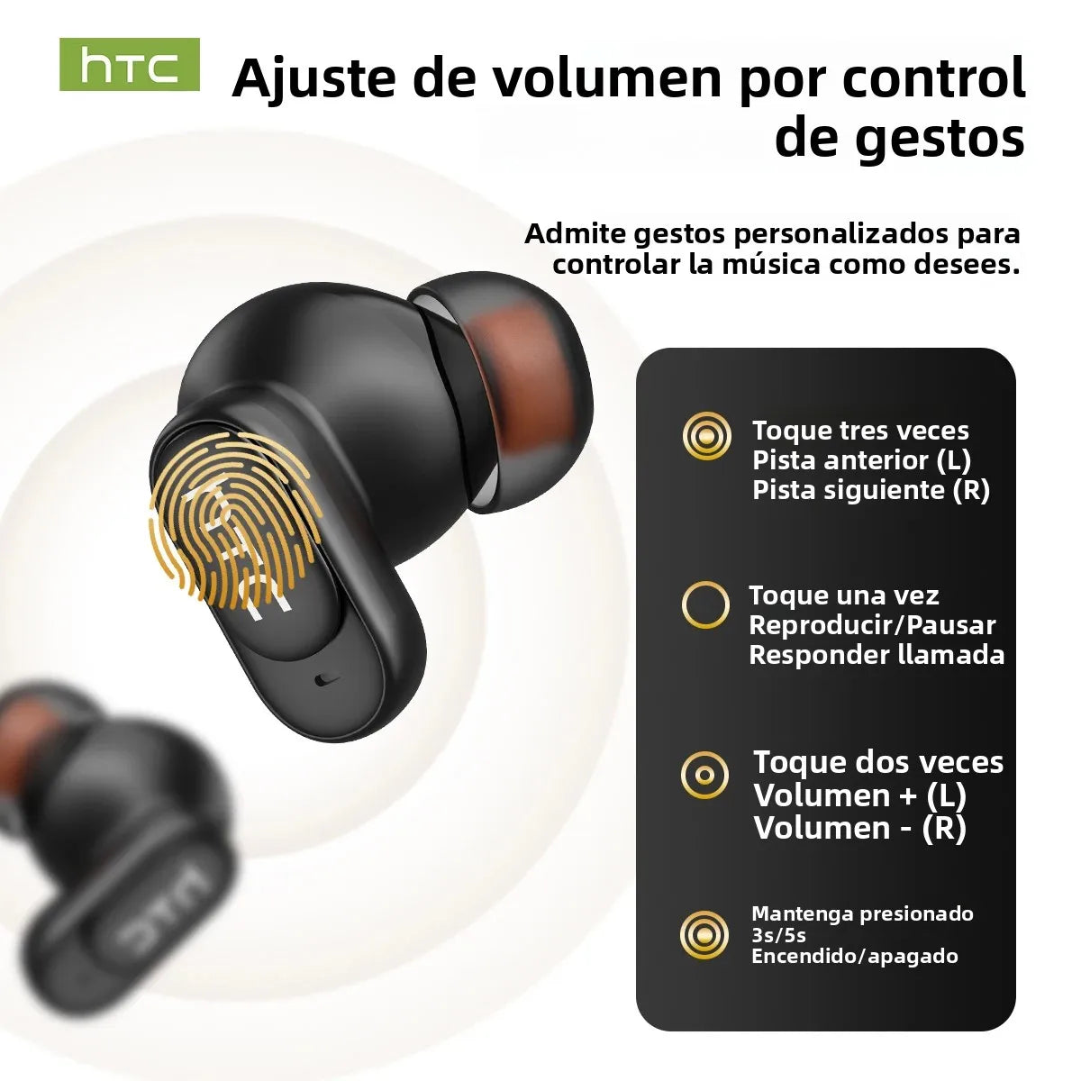 HTC NE79 TWS Wireless Bluetooth Earphones: AI Translator Earbuds Noise Cancellation Long Battery Life Premium Audio Headphones