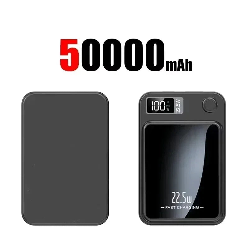 Lenovo Magnetic Wireless Power Bank 500000mAh PD22.5W Large Capacity Fast Charging External Battery For iPhone Huawei Samsung