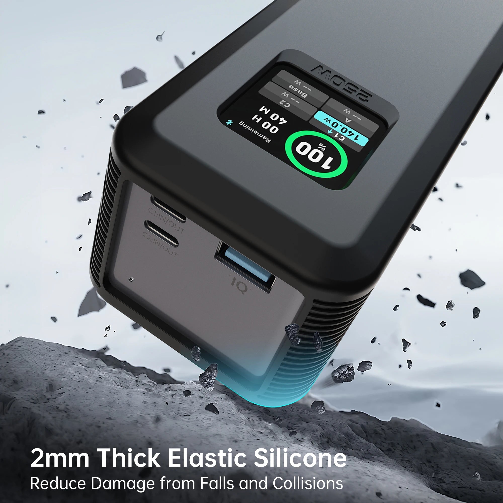 Silicone Case for Anker Prime 27,650mAh 250W/20,000mAh 200W Power Bank TF/SIM card PIN storage Carrying Travel Case Storage Bag