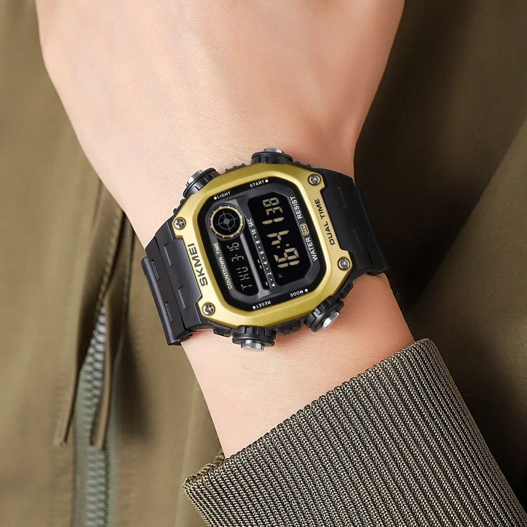 SKMEI 2126 Alarm montre homme Back Light Dightal Countdown Sport Watches Mens Fashion 5Bar Waterproof Stopwatch Wristwatch