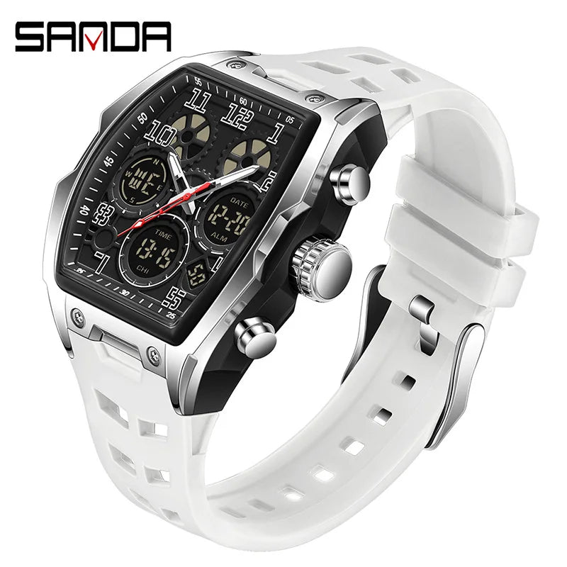 Men Dual Display Watches For Male Clock 2025 Top Brand Luxury Military Silicone Band Men Wrist Watches Sports Digital Wristwatch