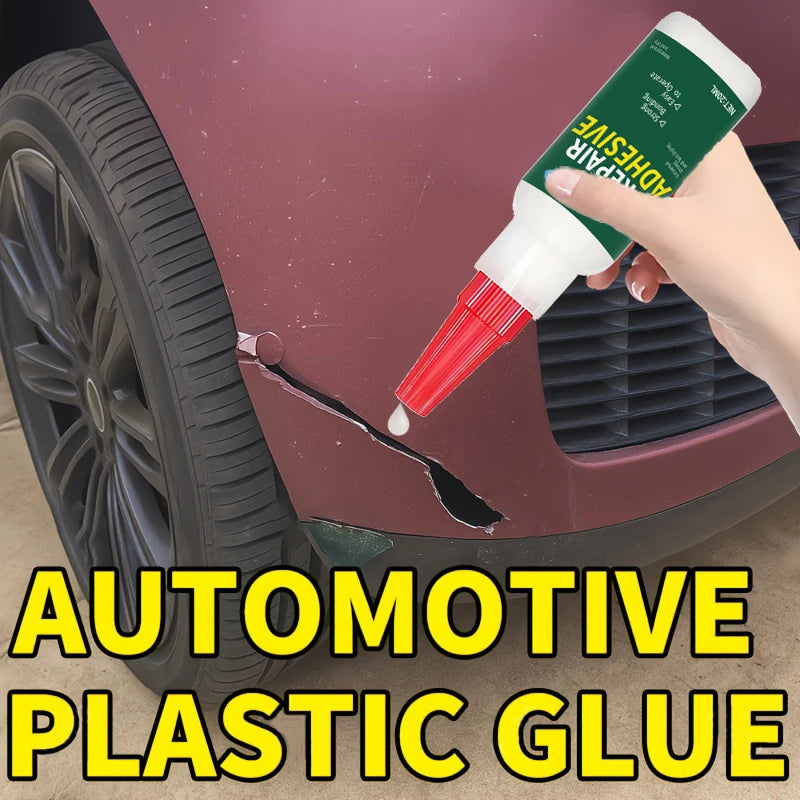 Heavy-Duty Car Bumper Plastic Adhesive - Structural Repair Adhesive for Cracks, Chips, and Impact Damage - No Welding Required, Suitable for Bumpers, Mirror Bases, Exterior Plastic Repair - Recommended by Auto Detailing Techn