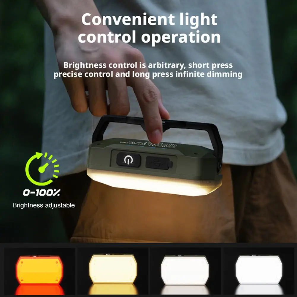 Camping Lantern LED Waterproof Portable Cordless Battery Powered Flood Lights For Hiking Fishing Tent Outdoor Power