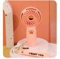 2025 Summer New Mini Mini Fan Cute Cartoon Portable Charging USB Handheld Fan Student Outdoor Fan  bladeless fan ceiling fan
