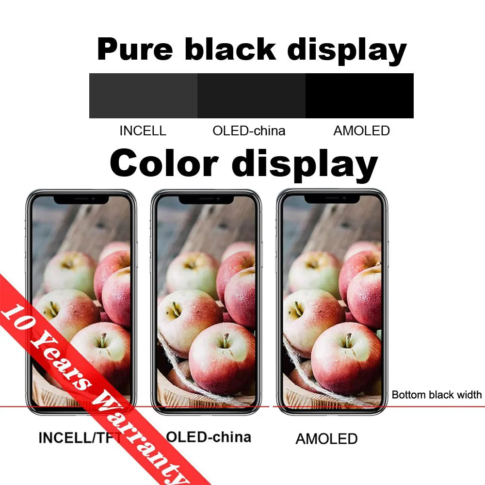PINZHENG High Quality Screen AMOLED INCELL LCD OLED OEM For iPhone 11 12 13 Mini Pro Max XS XR MAX Display Replacement With Tool