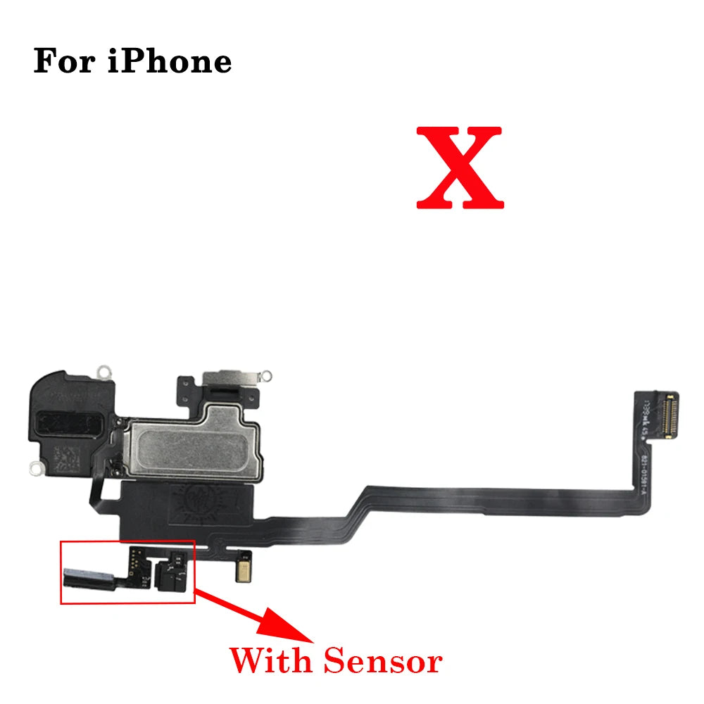1Pcs Earpiece With Proximity Light Sensor Flex Cable For iPhone X XR XS MAX 11 12 Pro max Mini Ear Speaker Replacement Parts