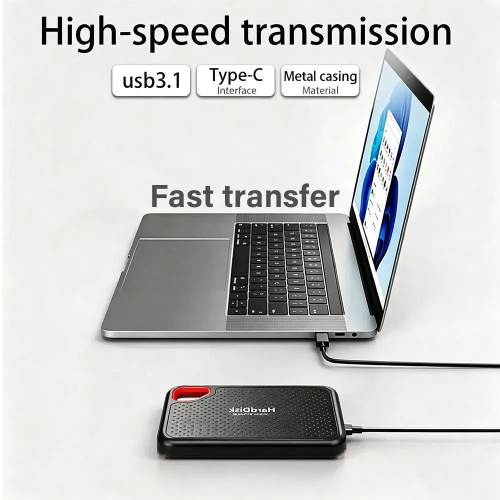 1TB cost-effective external hard drive USB 3.1 high-speed transfer solid-state drive, new portable hard drive suitable for lapto
