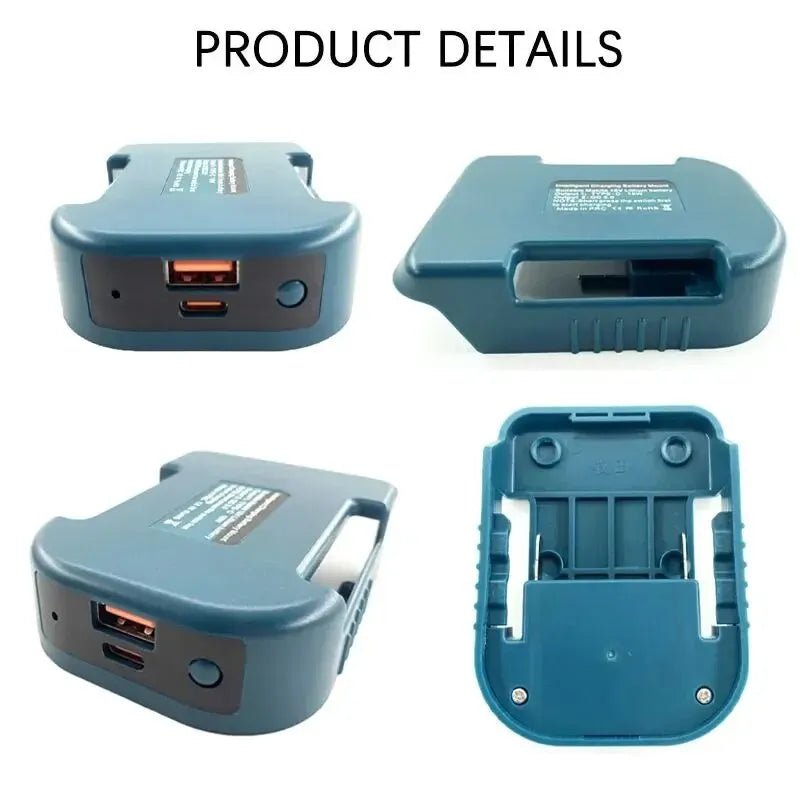 For Makita 18V With USB With Type-C Battery Holder For Makita 18V Battery BL1840 BL1850 BL1860 Charger Adapter Charging