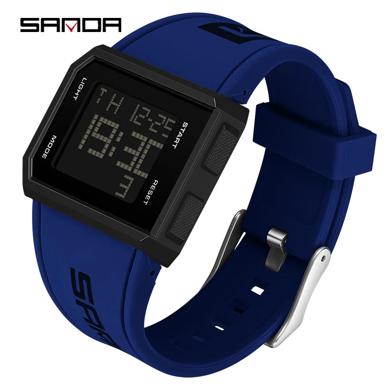 SANDA Brand Men's Watches Fashion Casual Watch for Men Sport LED Digital Wristwatch Waterproof Military Clock Relogio Masculino