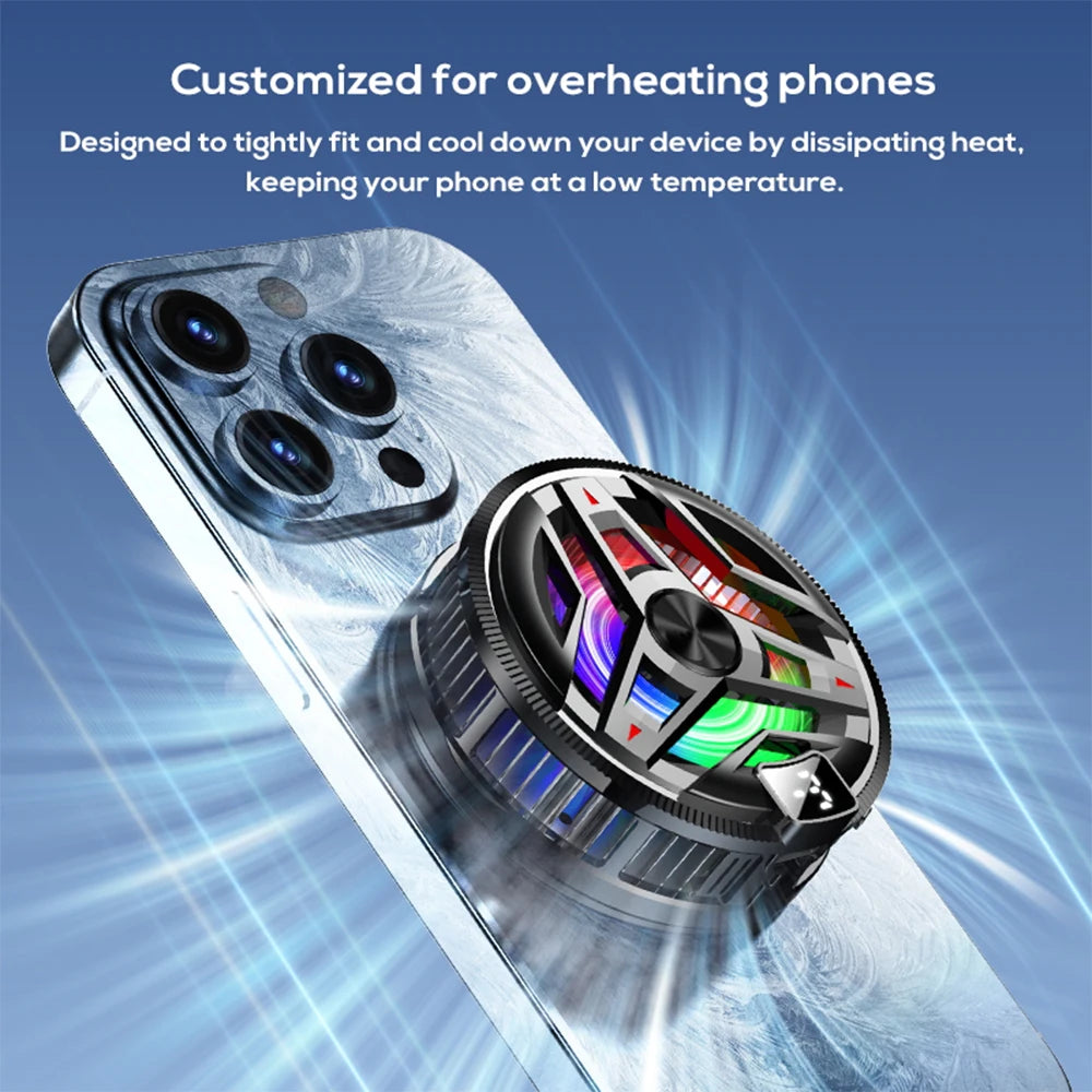 Elough FC68 Mobile Phone Ice Cooler Magnetic Cooling Fan Case Radiator For PUBG Gaming Back Clip Cool Heat Sink For Smartphones