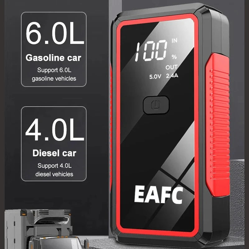 EAFC 2000A / 600A Car Jump Starter Portable Power Bank  Car Battery Booster 12V Auxiliary Starting Device for Diesel Gasoline