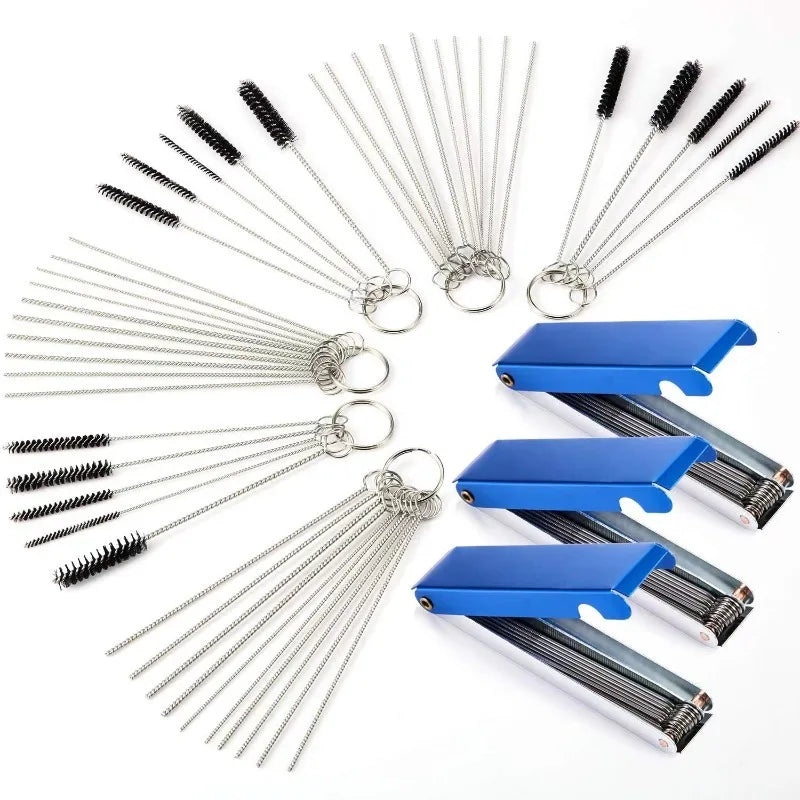 Carburetor Carbon Dirt Jet Remove Cleaning Needles Brushes Cleaner Tools for Automobile Motorcycle ATV Welder Carb Chainsaw