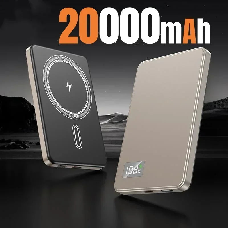 500000mAh Wireless Magnetic Power Bank Fast Charging Portable PD22.5W External Battery for Magsafe for iPhone17 Samsung Xiaomi