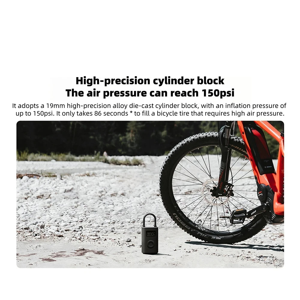 New MIJIA Inflatable Treasur Air Compressor 2D 2000mAh Portable Inflator Air Pump 2D For Bicycle Car Motorcycle Ball  -CN