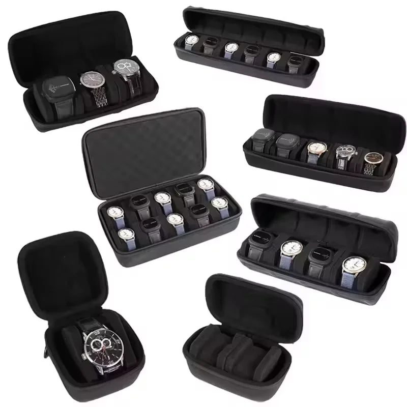 Travel Watch Box Organizer Portable Waterproof Watch Storage Box EVA Travel Watch Carrying Case Smart Watches Men & Women Gift