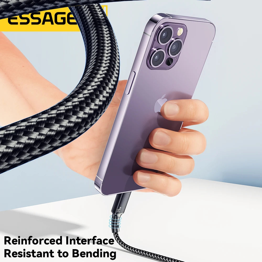 Essager USB C Cable For IPhone 14 13 12 11 pro Max Xs Plus 29W Fast Charging Cable Type C To Lighting Date Wire For ipad Macbook