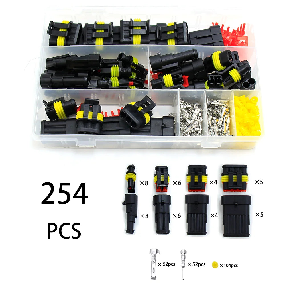 Waterproof Connectors Kit Automotive Wire Quick Connector Electrical In Car Wiring Auto Seal Socket 1 2 3 4 5 6 Pin Plug Kit Way