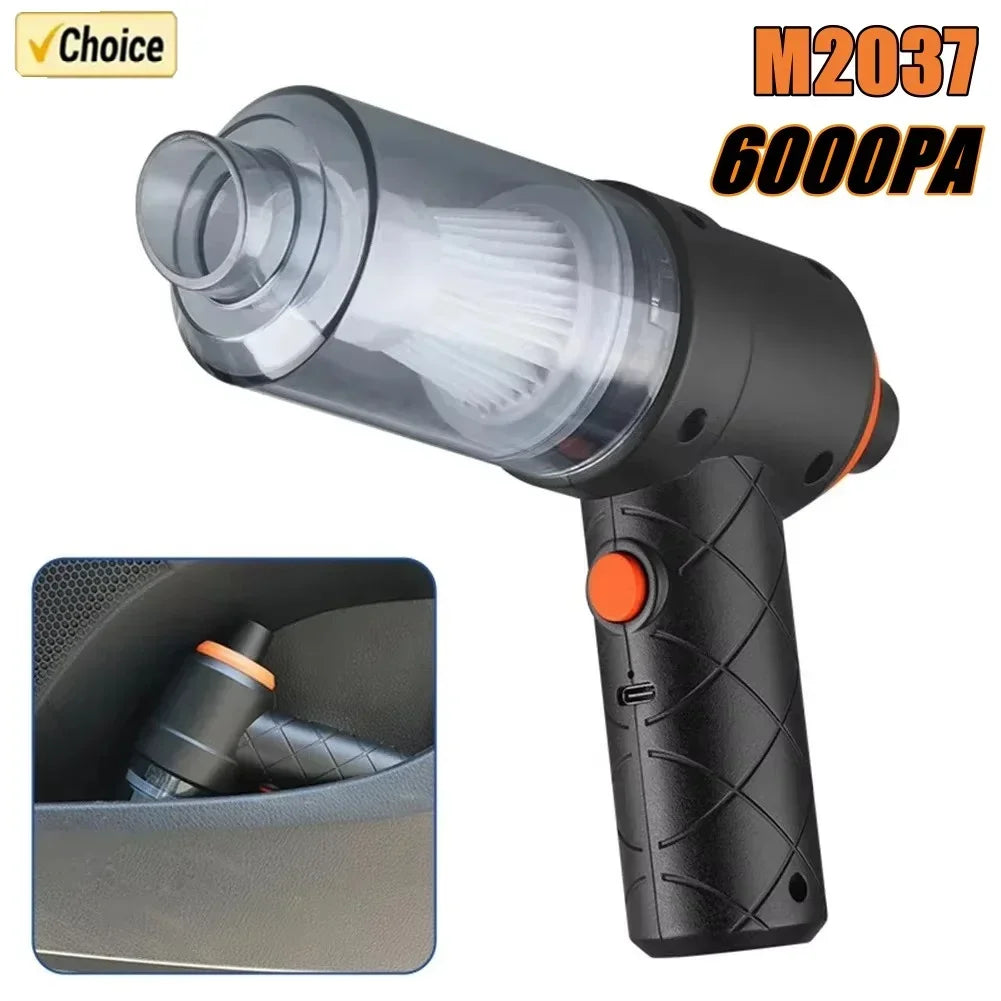 6000Pa Wireless Car Vacuum Cleaner Cordless Handheld Cleaning Robot Auto Vacuums Strong Suction Cleaner For Car