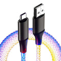 6A Fast Charging RGB Breathing Luminous Gradient Light Data Cable 66W TYPE-C Charger For iPhone 15 Pro Huawei Samsung Data Cable