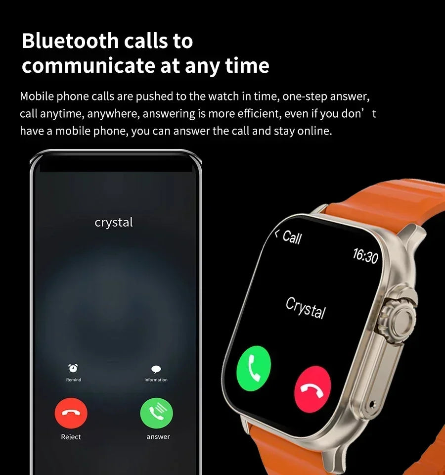 New Watch T900 U2 Smart Watch 49mm 2026 New NFC Men Women GPS Track Bluetooth Call BT Music Games Wireless Charging Smartwatch