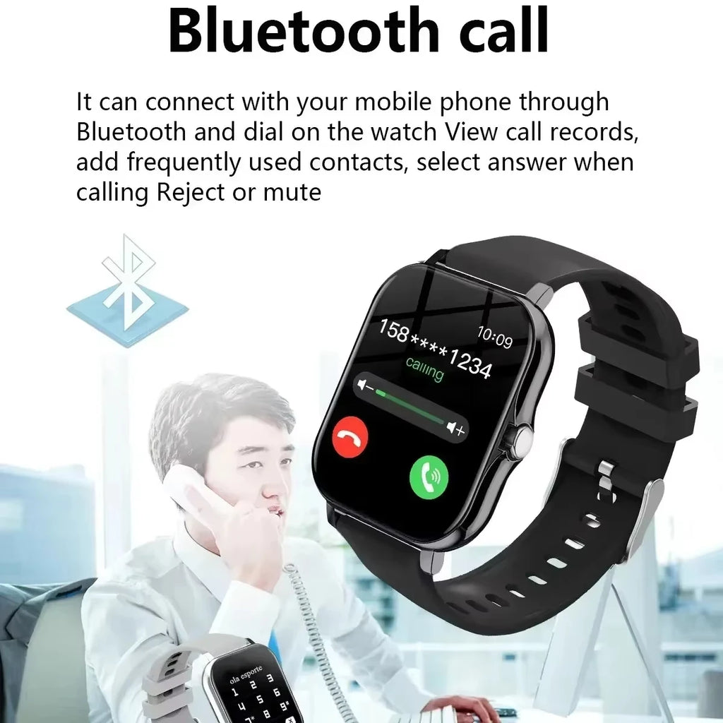 VIVO Smart Watch  Android iPhone 2.01 Inch HD Display Answer Make Call Message Preview Sport Modes DIY Dial Weather Forecast For