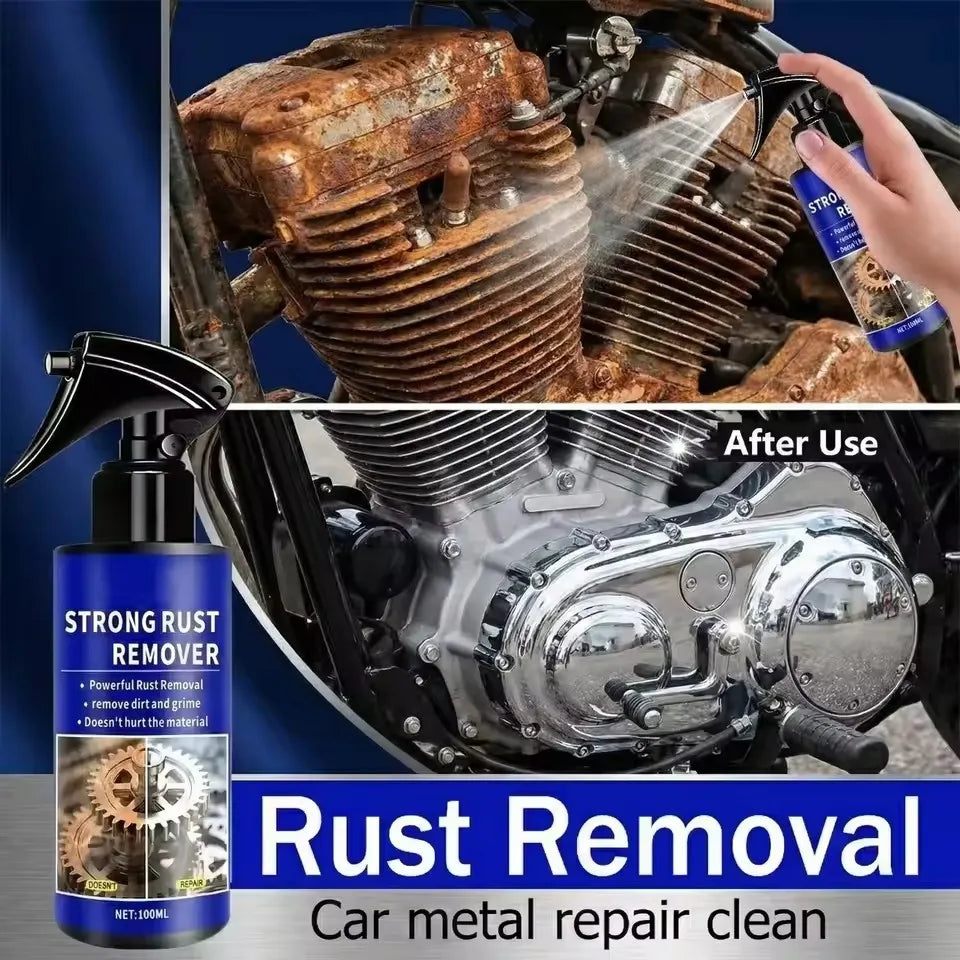 Car Rust Remover Auto Exhaust Pipe Rust Derusting Spray Quickly Car Wheel Hub Care Clean Metal Iron Prowder Stain Removal Agent
