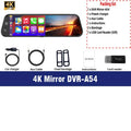 10 Inch 4K Mirror Dash Cam Suppost Wireless Carplay & Android Auto WIFI GPS Navigation Dual Lens Video Recorder Car Dvr