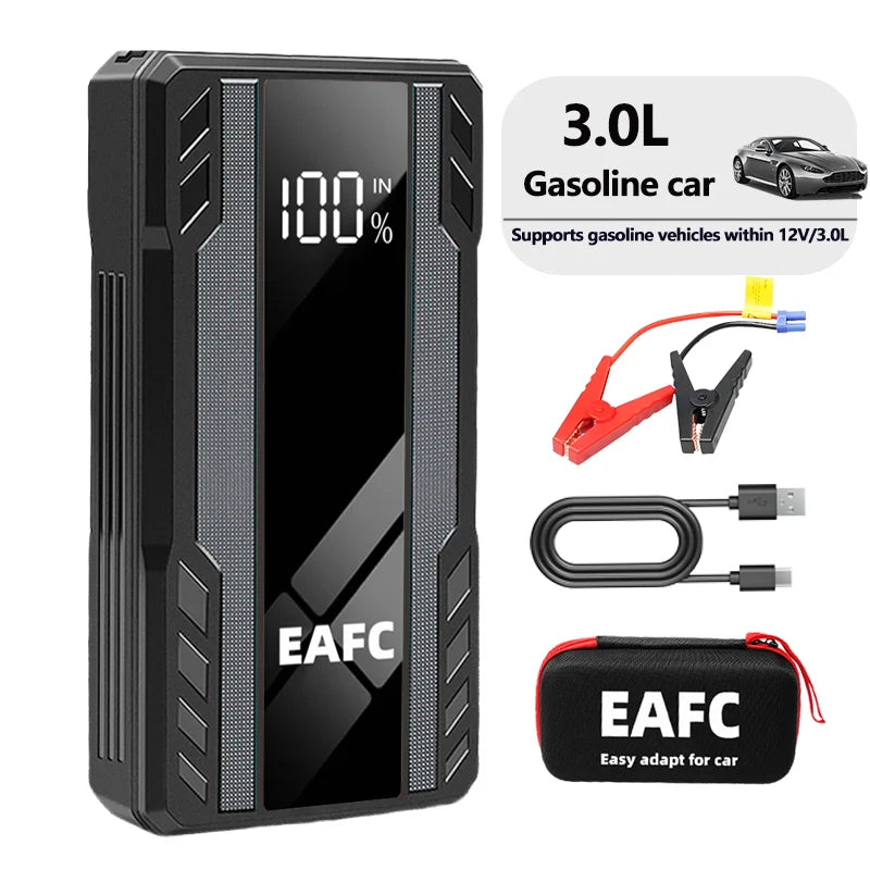 EAFC 1000A 12V Car Jump Starter Power Bank Portable Power Bank with USB Quick Charge & LED Light for Cars, Trucks, Motorcycles