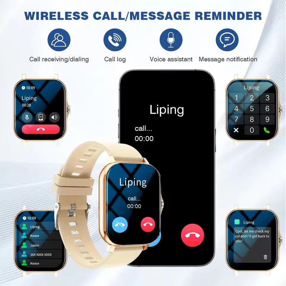 2026 Smart Watch 1.83"Screen Bluetooth Call Heart Rate Blood Oxygen Health Monitor Sports Smartwatch Women Men Holiday Gifts New
