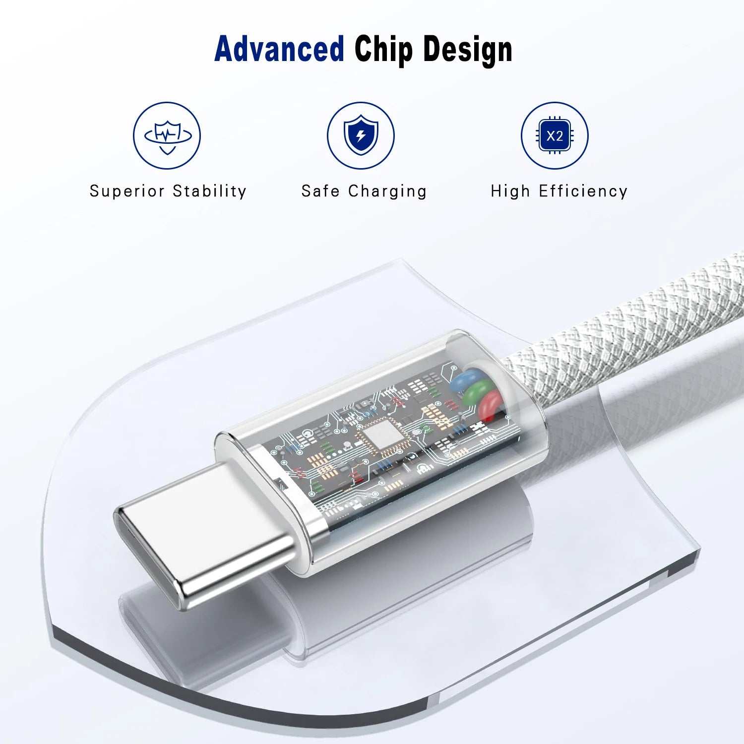 60W Type C to Type C Cable Data Line For Iphone 15 16 17 Samsung Xiaomi Fast Charging USB C to C Cable Type C Data Charger 1m2m